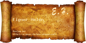 Eigner Helén névjegykártya